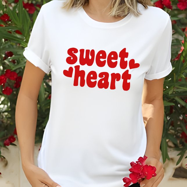 T-shirt SweetHeart Moderne femmes Valentines Jour (Créateur téléchargé)