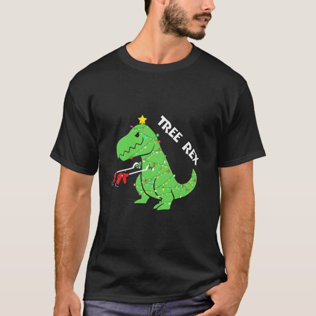 T-shirt Sweeur Rex Arbre Dinosaur Trex Dons Pour Chr (Devant)