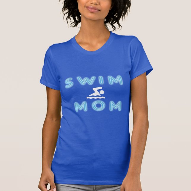T-SHIRT SWIM MOM BLACK LADIES (Devant)