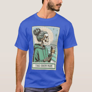T-shirt Swim Mom Skeletonarot Card Swim Coach Wife Swimmer
