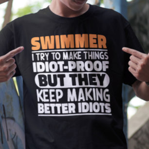 T-shirt Swimmer J'Essaie De Faire Des Choses Drôle Dit Coo