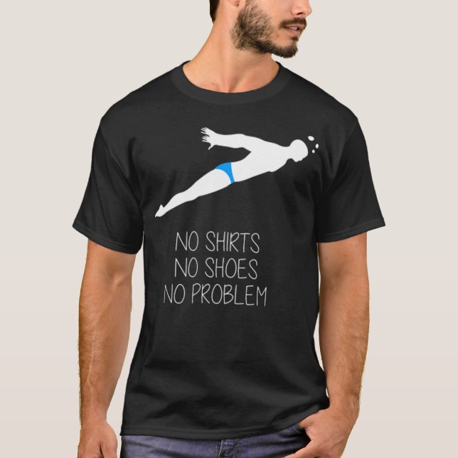 T-shirt Swimmer Swimmer Swimim drôle citations pieds (Devant)