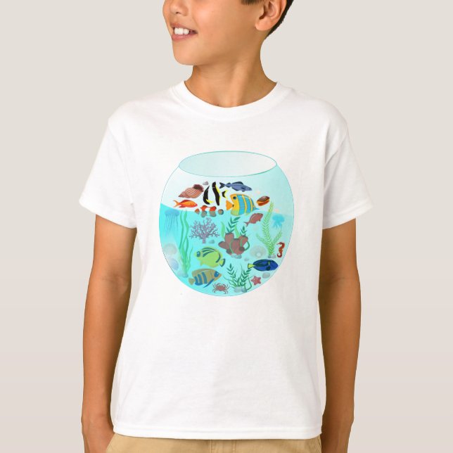 T-shirt swimming fish bath (Devant)