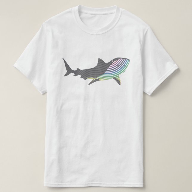 T-shirt Swirl de requin couleur (Design devant)