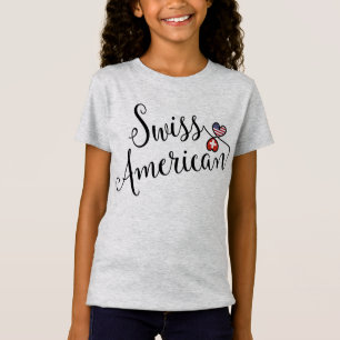 T-Shirt Swiss American Entwinted Hearts