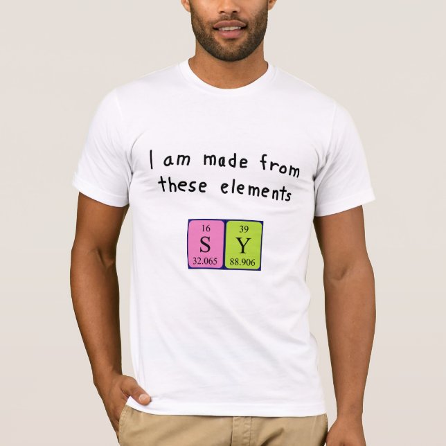 T-shirt Sy nom de table périodique chemise 6 (Devant)