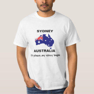 T-shirt SYDNEY Australie il est où mon histoire commence