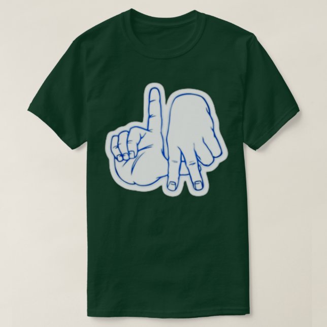 T-shirt SYMBOLE À LA MAIN DE Los Angeles blanc (Design devant)