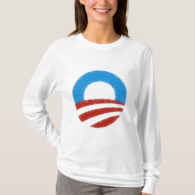 T-shirt Symbole affligé d'Obama (Devant)