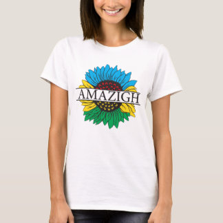 T-shirt symbole amazigh yaz mignon - avec fleur de soleil