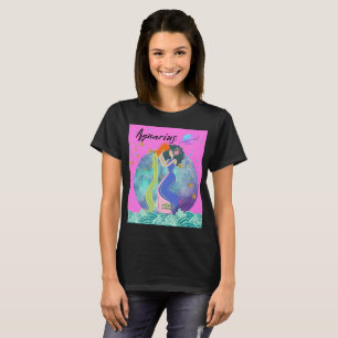 T-shirt Symbole Aquarius Zodiac Horoscope Astrologie Femme