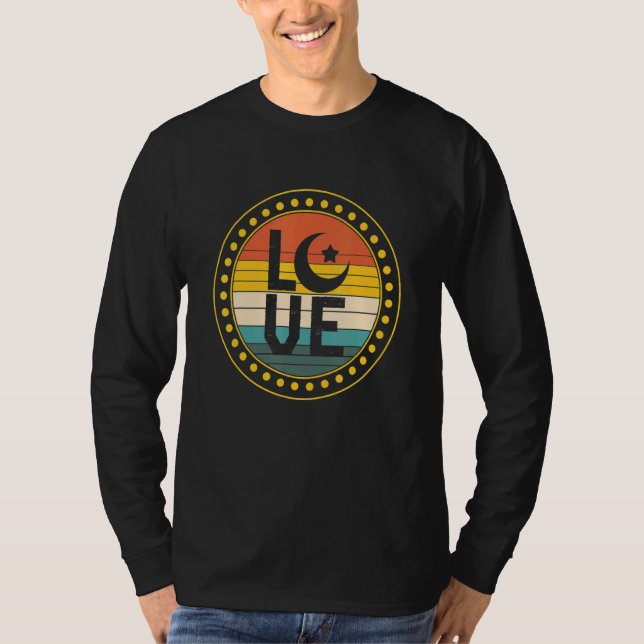 T-shirt Symbole arabe Islam Praying Musulmans Croissant d' (Devant)