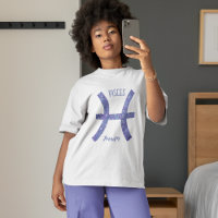 Symbole Astrologie Pisces Cute - Custom Purple Fem