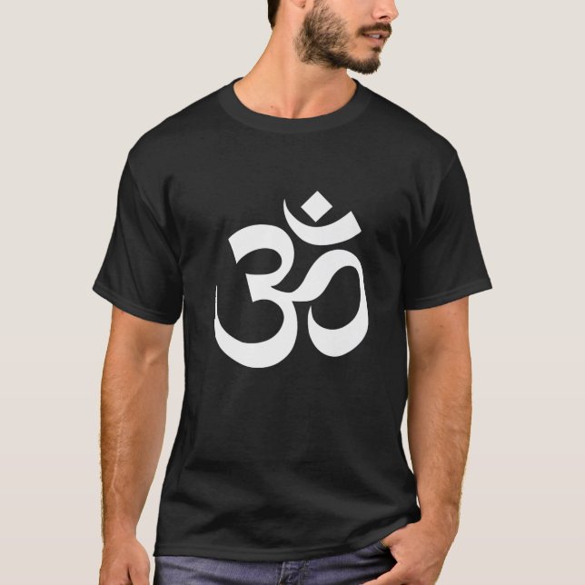 T-shirt Symbole Aum Méditation Yoga Hommes Femmes Enseigna (Devant)