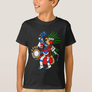 T-shirt Symbole aztèque Dieu de la guerre et Sun Huitzilop