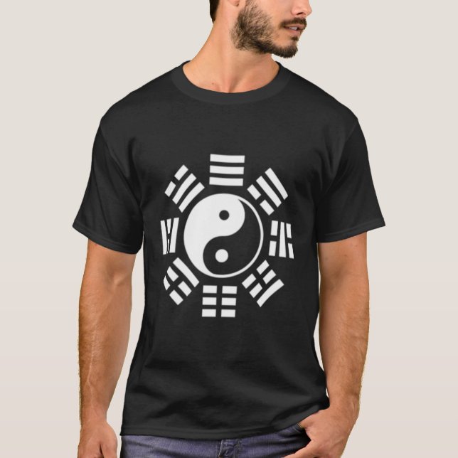 T-shirt Symbole Bagua Yin Yang I Ching Tai Chi Feng (Devant)