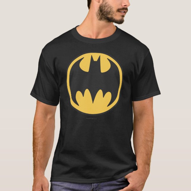 T-shirt Symbole Batman | Logo du cercle jaune foncé (Devant)