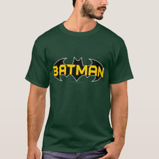 T-shirt Symbole Batman | Nom Logo jaune et noir