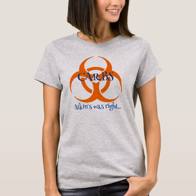 T-shirt Symbole Bio Hazard avec des glucides (Devant)