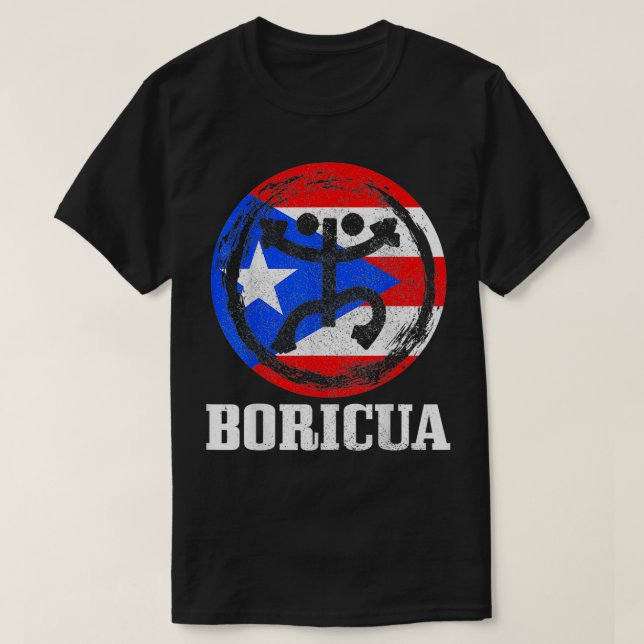 T-shirt Symbole Boricua Taino Coqui Porto Rico Flag Pride  (Design devant)