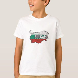 T-shirt Symbole bulgare patriotique de carte de drapeau de