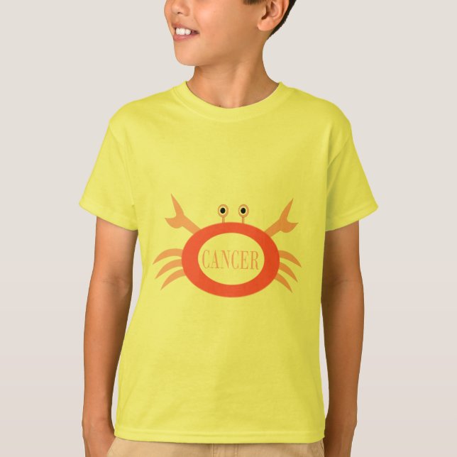 T-shirt Symbole cancéreux Crabe Enfants T Chemise (Devant)
