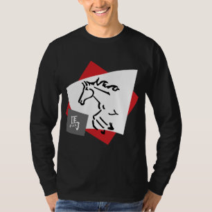 T-shirt Symbole chinois de cheval de zodiaque