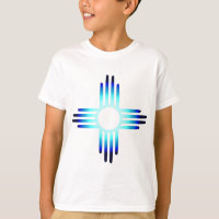 Symbole cool bleu Nouveau-Mexique Zia
