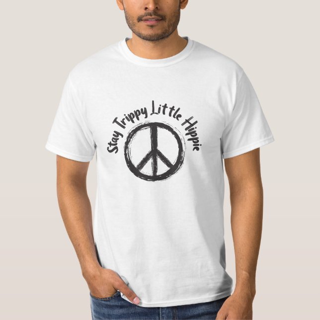 T-shirt SYMBOLE cravate-Dye Paix Stay Trippy Little Hippie (Devant)