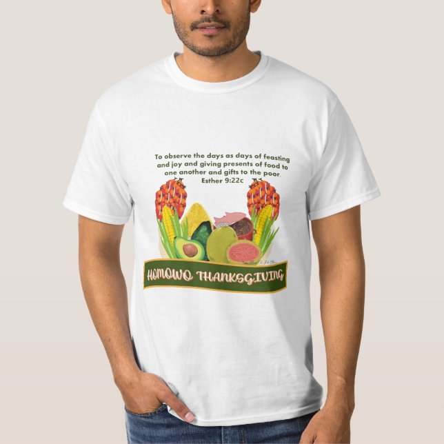 T-shirt Symbole d'action de grâces emblématique Homowo bla (Devant)