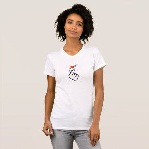 T-shirt Symbole d'amour coréen moderne