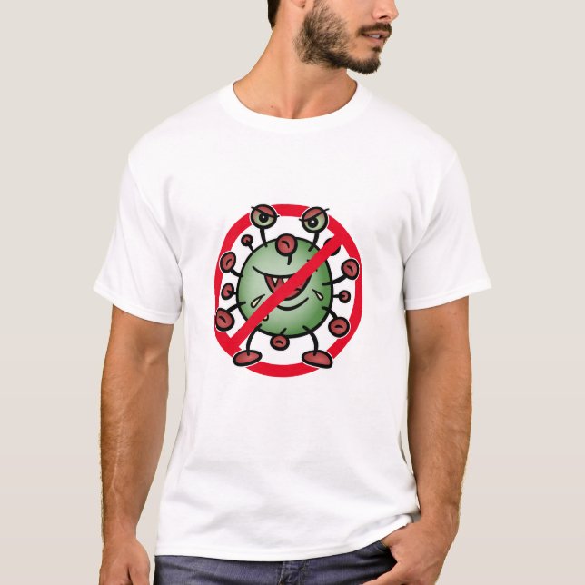 T-shirt Symbole d'arrêt Covid-19 Corona Virus Funny (Devant)