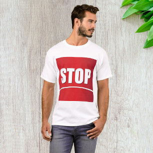 T-shirt Symbole d'arrêt rouge gras