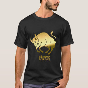 T-shirt SYMBOLE D'Astrologie Zodiaque D'Or Taurus