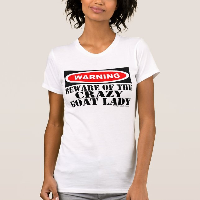 T-shirt Symbole d'avertissement amusant Chemise pour chèvr (Devant)