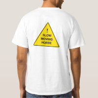 Symbole d'avertissement Jaune amusant "Cheval Lent