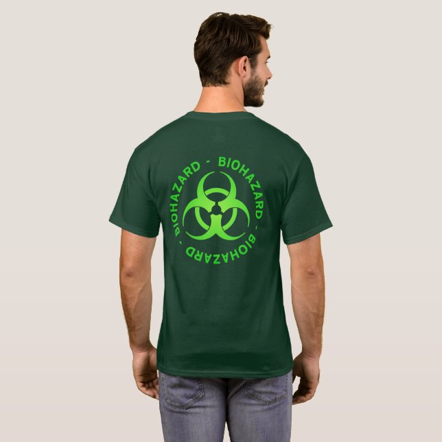 T-shirt Symbole de bioaléa vert (rétro-impression) (Dos entier)