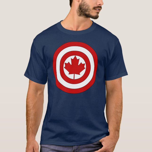 T-shirt Symbole de bouclier de capitaine Canada (Devant)