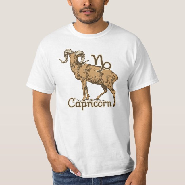 T-shirt Symbole de Capricorne de signe de zodiaque (Devant)