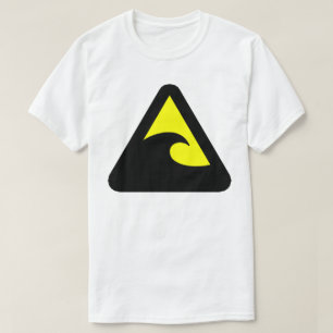 T-shirt Symbole de danger du tsunami