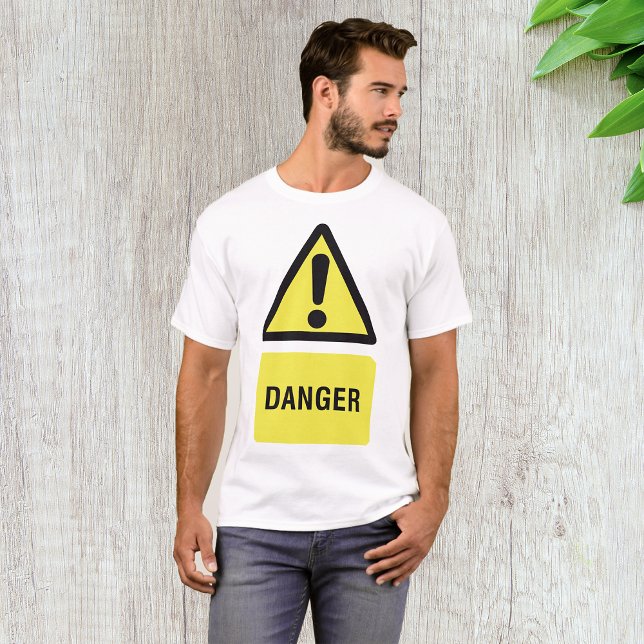 T-shirt Symbole de danger jaune (Créateur téléchargé)