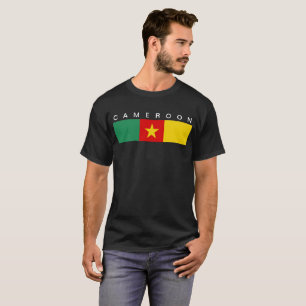 T-shirt Symbole de drapeau de pays du Cameroun longtemps