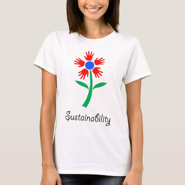 T-shirt Symbole de durabilité (Devant)