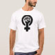 T-shirt Symbole de féministe de puissance de fille (Devant)