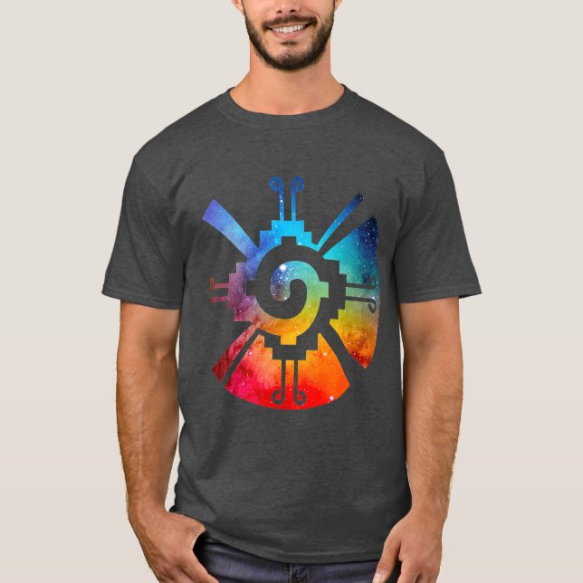 T-shirt Symbole de galaxie maya Hunab Ku Aztec (Devant)