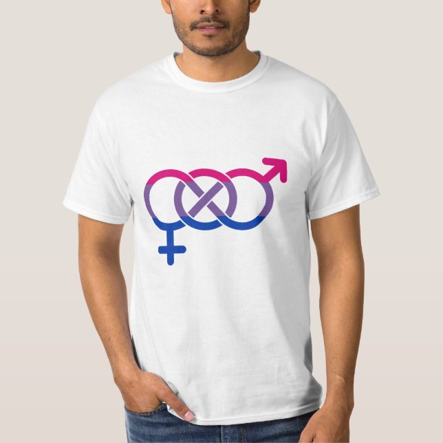 T-shirt Symbole de genre bisexuel (Devant)