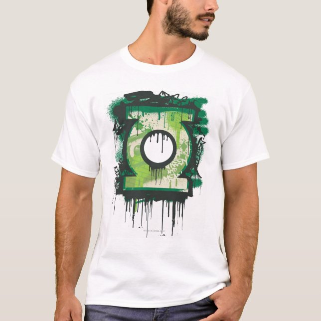 T-shirt Symbole de graffiti à lanterne verte (Devant)