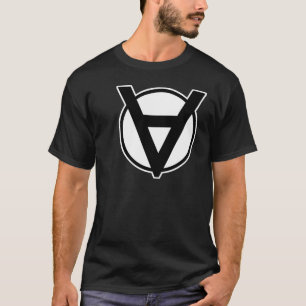 T-shirt Symbole de héros de Voluntaryist avec la frontiè