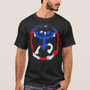 T-shirt Symbole de la grenouille de Coqui Taino Drapeau po