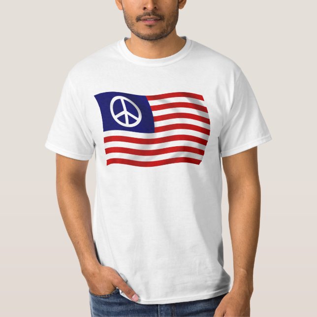 T-SHIRT SYMBOLE DE LA PAIX AMÉRICAINE CHEMISE (Devant)